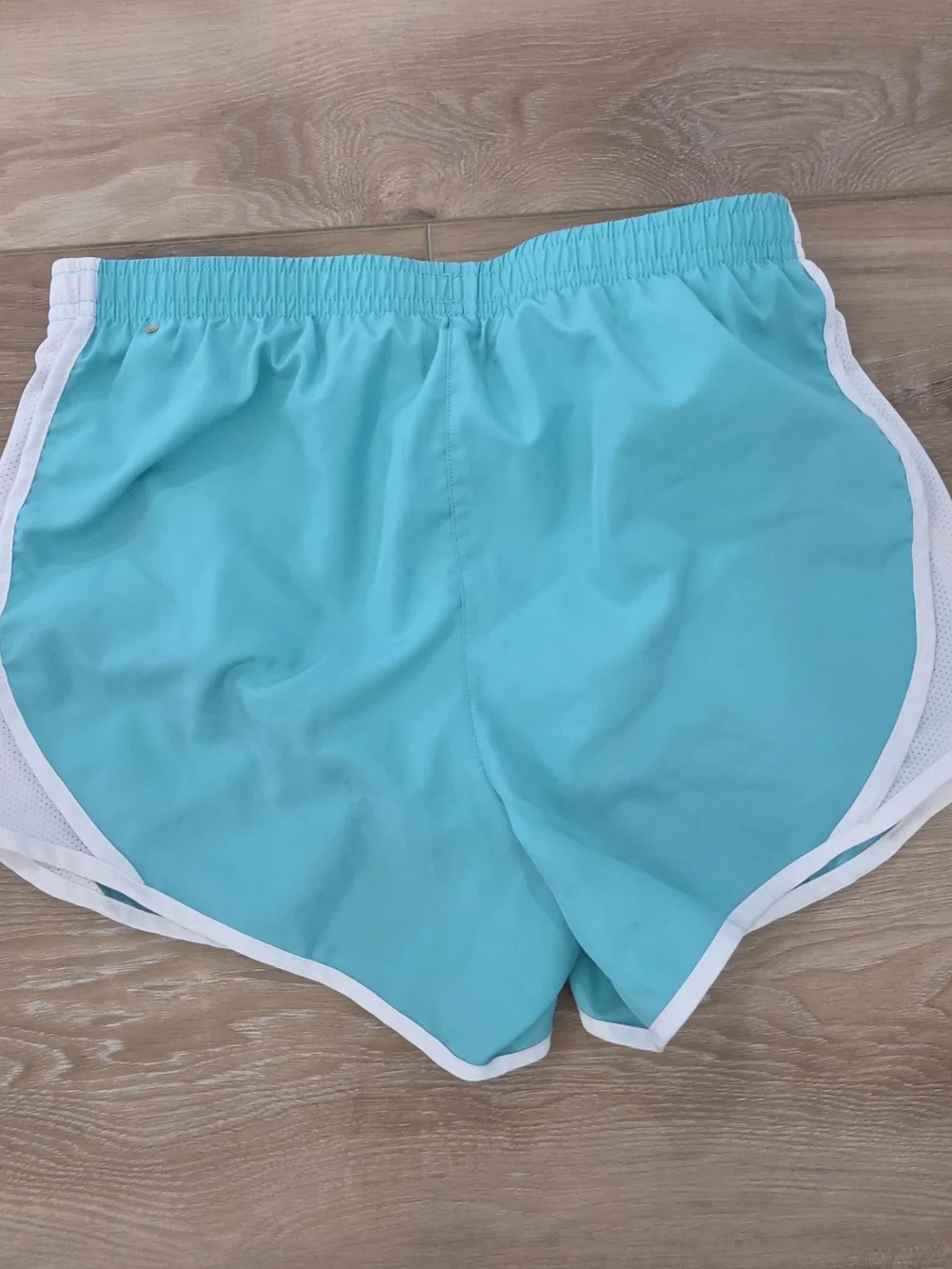 Nike Girls Teal Athletic Shorts with White Trim Size YL